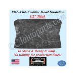 REM 1965-1966 CADILLAC DEVILLE ELDORADO FLEETWOOD CALAIS HOOD INSULATION PAD - 1/2" THICK - IN STOCK - CADHIN090