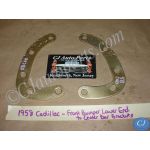 OEM 1958 Cadillac Deville FRONT BUMPER LOWER END TO CENTER BAR SUPPORT BRACKET SPACERS #1468427