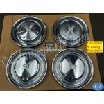 OEM 1974 1975 1976 Cadillac Fleetwood Deville 15" HUB CAPS WHEEL COVERS WITH CREST EMBLEM - SET OF 4