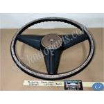 OEM 1974 1975 1976 Cadillac Eldorado Deville Fleetwood Calais Steering Wheel w/ Horn Pad & Woodgrain Inlay Trim