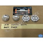 OEM 1974 1975 1976 Cadillac Deville Fleetwood Calais 1974 1975 1976 1977 1978 Eldorado 1976 1977 1978 1979 Seville DASH RADIO KNOBS w/GOLD WREATH BEZELS ESCUTCHEONS #1602756/#1497099
