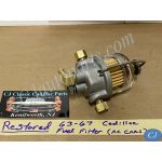 RESTORED 1963 1964 1965 1966 1967 Cadillac DEVILLE FLEETWOOD ELDORADO 390/429 GLASS FUEL BOWL FILTER ASSEMBLY (A/C CARS) WITH NEW FILTER