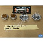 OEM 1970 Cadillac Deville Eldorado Fleetwood Calais Commercial Chassis DASH RADIO KNOBS BEZELS ESCUTCHEONS #1495377/#1495171