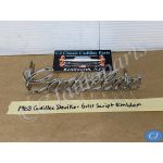 OEM 1968 Cadillac Deville Fleetwood Calais 1969 Eldorado FRONT GRILL SCRIPT EMBLEM BADGE #1490224 *SHOW QUALITY* #1490224/#3633113