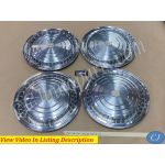 OEM 1960 Cadillac Deville Eldorado Fleetwood 15" HUBCAPS WHEEL COVER WITH CREST EMBLEMS (SET OF 4)