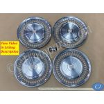 OEM 1971-1972 Cadillac Deville Fleetwood Calais 15" HUBCAPS WHEEL COVERS W/ CREST EMBLEMS (SET OF 4)