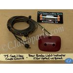OEM 1974 1975 1976 Cadillac Deville Calais Fleetwood REAR BRAKE LIGHT FIBER OPTIC INDICATORS WITH BEZEL TRIM - RED #9669614