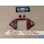 OEM 1959 1960 Cadillac Deville Eldorado Fleetwood FRONT LOWER DOOR HINGE COVER PLATE WITH BOLTS #4750406