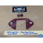 OEM 1959 1960 Cadillac Deville Eldorado Fleetwood FRONT LOWER DOOR HINGE COVER PLATE WITH BOLTS #4750406