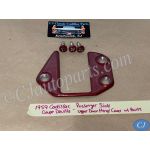 OEM 1959 1960 Cadillac Deville Eldorado Fleetwood RIGHT FRONT DOOR UPPER DOOR HINGE COVER PLATE WITH BOLTS #4750404