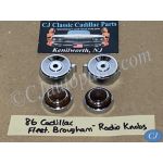 OEM 1986 Cadillac Fleetwood Brougham DASH RADIO KNOBS BEZELS ESCUTCHEONS WOODGRAIN #1618350/#1618850/#1635070