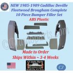 NEW 1985 1986 1987 1988 1989 Cadillac Deville Fleetwood Brougham Complete 10 Piece Bumper Filler Set