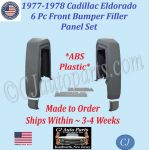 NEW 1977 1978 Cadillac Eldorado 6 Piece Front Bumper Filler Panel Set