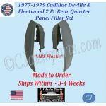 NEW 1977 1978 1979 Cadillac Deville & Fleetwood 2 Piece Rear Quarter Panel Filler Set