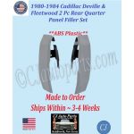 NEW 1980 1981 1982 1983 1984 Cadillac Deville & Fleetwood 2 Piece Rear Quarter Panel Filler Set