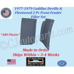 NEW 1977 1978 1979 Cadillac Deville & Fleetwood 2 Piece Front Fender Filler Set