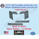 NEW 1979 1980 1981 1982 1983 1984 1985 Cadillac Eldorado 4 Piece FRONT BUMPER PANEL FILLER SET