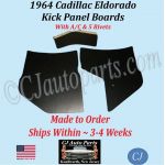 NEW 1964 Cadillac Eldorado WITH A/C & 5 RIVETS Kick Panel Board 3 Piece Set CAD-KPN-230