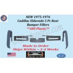 NEW 1975-1976 Cadillac Eldorado 5 Pc Rear Filler Set Bumper Fillers