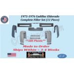 NEW 1975-1976 Cadillac Eldorado 11 Pc Complete Bumper Filler Panel Set