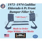 NEW 1973 -1974 Cadillac Eldorado 6 Pc Front Bumper Filler Set
