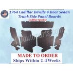 NEW 1964 Cadillac Sedan Deville 4 Door TRUNK SIDE BOARD PANELS - Cadillac Speckle-  #CAD-SDP-272