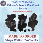 1969 1970 Cadillac Eldorado Hardtop - With Remote Trunk Lock Release - TRUNK SIDE BOARD PANELS #CAD-SDP-326