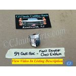 OEM 1959 Cadillac Deville Eldorado Fleetwood FRONT FENDER GUNSIGHT CREST SHIELD EMBLEM #1470534
