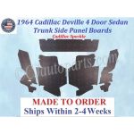 NEW 1964 Cadillac Sedan Deville 4 Door TRUNK SIDE BOARD PANELS - Cadillac Speckle-  #CAD-SDP-272