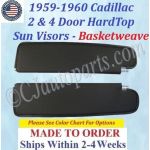 1959 1960 Cadillac Deville Eldorado Fleetwood 2 & 4 Door HardTop SUNVISORS (PAIR) #CAD-SVR-480