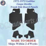 1971 1972 1973 Cadillac Coupe Deville Hardtop TRUNK SIDE BOARD PANELS #CAD-SDP-340