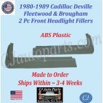 NEW 1980 1981 1982 1983 1984 1985 1986 1987 1988 1989 Cadillac Deville Fleetwood Brougham 2 Piece Front Fender Filler Set