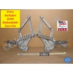 REBUILT FACTORY ORIGINAL 1957 CADILLAC ELDORADO FLEETWOOD DEVILLE  HOOD HINGES WITH SPRINGS - NEW RIVETS