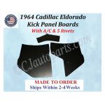 NEW 1964 Cadillac Eldorado WITH A/C & 5 RIVETS Kick Panel Board 3 Piece Set CAD-KPN-230