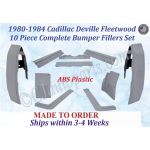 NEW 1980 1981 1982 1983 1984 Cadillac Deville Fleetwood 10 Piece Complete Bumper Filler Set