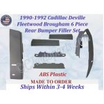 NEW 1990 1991 1992 Cadillac Deville Fleetwood Brougham 6 Piece Rear Bumper Filler Set