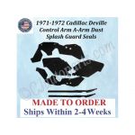 NEW 1971 1972 Cadillac Deville 6 Pc CONTROL ARM A-ARM DUST SPLASH GUARD SEALS CAD-ASL-090