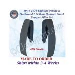 NEW 1974 1975 1976 Cadillac Deville & Fleetwood Rear Bumper Quarter Panel Filler Set