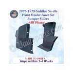NEW 1976 1977 1978 1979 Cadillac Seville 2 Piece Front Fender Filler Set