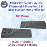 NEW 1980 1981 1982 1983 1984 1985 1986 1987 1988 1989 1990 1991 1992 Cadillac Deville Fleetwood Brougham Rear Bumper Trunk Center Fillers