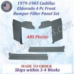 NEW 1979 1980 1981 1982 1983 1984 1985 Cadillac Eldorado 4 Piece FRONT BUMPER PANEL FILLER SET
