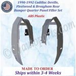 NEW 1990 1991 1992 Cadillac Deville Fleetwood Brougham 2 Pc Rear Quarter Panel Filler Set