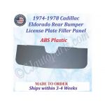 NEW 1974 1975 1976 1977 1978 Cadillac Eldorado 1 Pc Rear Bumper License Plate Filler Panel