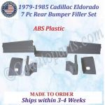 NEW 1979 1980 1981 1982 1983 1984 1985 Cadillac Eldorado 7 Piece REAR BACK BUMPER PANEL FILLER SET