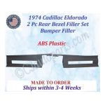 NEW 1974 Cadillac Eldorado 2 Pc Rear Bezel Filler Set Bumper Fillers