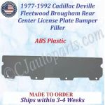 NEW 1977 1978 1979 1980 1981 1982 1983 1984 1985 1986 1987 1988 1989 1990 1991 1992 Cadillac Deville Fleetwood Brougham Rear Center License Plate Filler