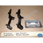 OEM 1969 1970 Cadillac Deville Calais Fleetwood UPPER RADIATOR HOLD DOWN MOUNTING BRACKETS WITH RUBBER CUSHION PAD INSULATOR