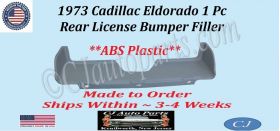 NEW 1973 Cadillac Eldorado 1 Pc Rear License Bumper Filler
