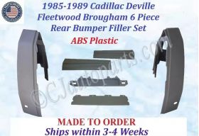 NEW 1985 1986 1987 1989 Cadillac Deville Fleetwood Brougham 6 Piece Rear Bumper Filler Set