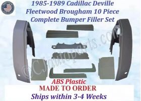NEW 1985 1986 1987 1988 1989 Cadillac Deville Fleetwood Brougham Complete 10 Piece Bumper Filler Set